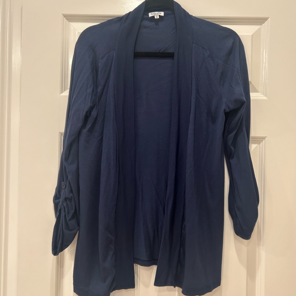 Splendid Navy Blue Open Front Cardigan